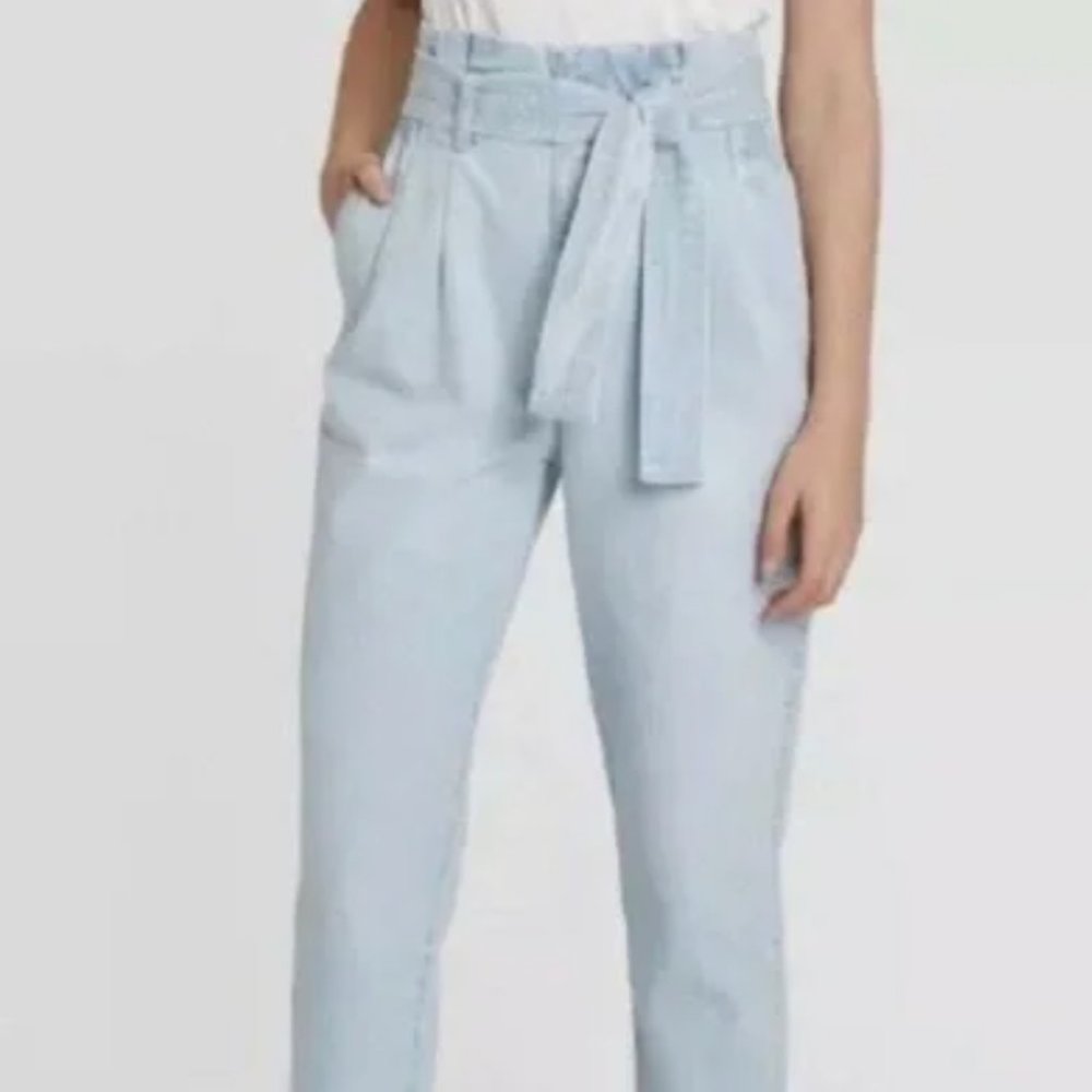 A New Day Target Paperbag Jeans BNWT tie belt